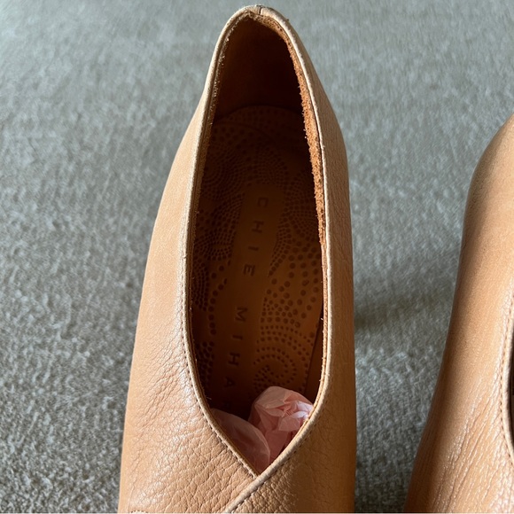 NWOB Chie Mihara Fraidei Round Toe Lace Brown Retro Heels Size EU 39 1/2 - Picture 10 of 12